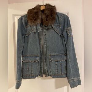 Marc Jacobs Denim Jacket w/Removable Fur Collar